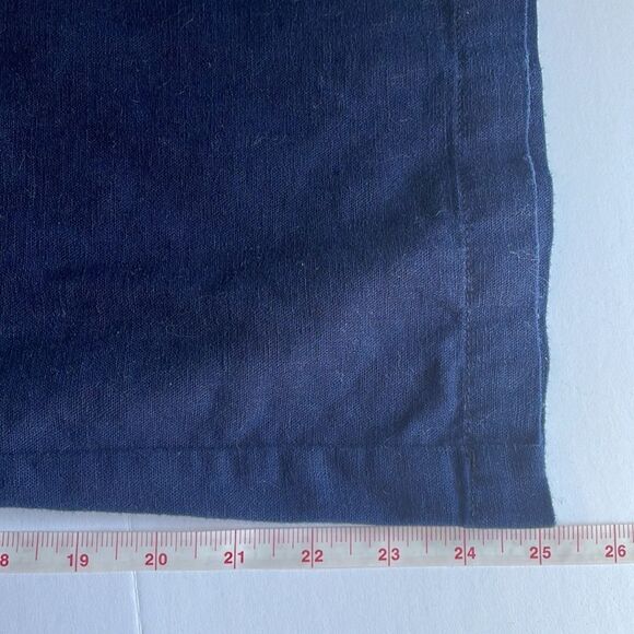 J. CREW 55% Linen 45% Cotton Navy Pull On Pants Tie Belt Side Pockets Wide Leg 2 - Picture 12 of 13